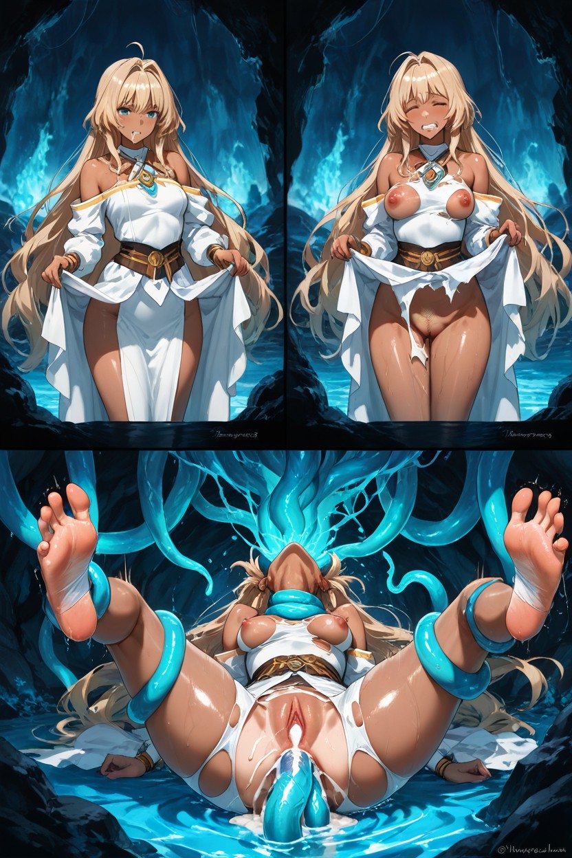 Clenched Teeth, Small Breasts, Convulsions Hentai AI Porn