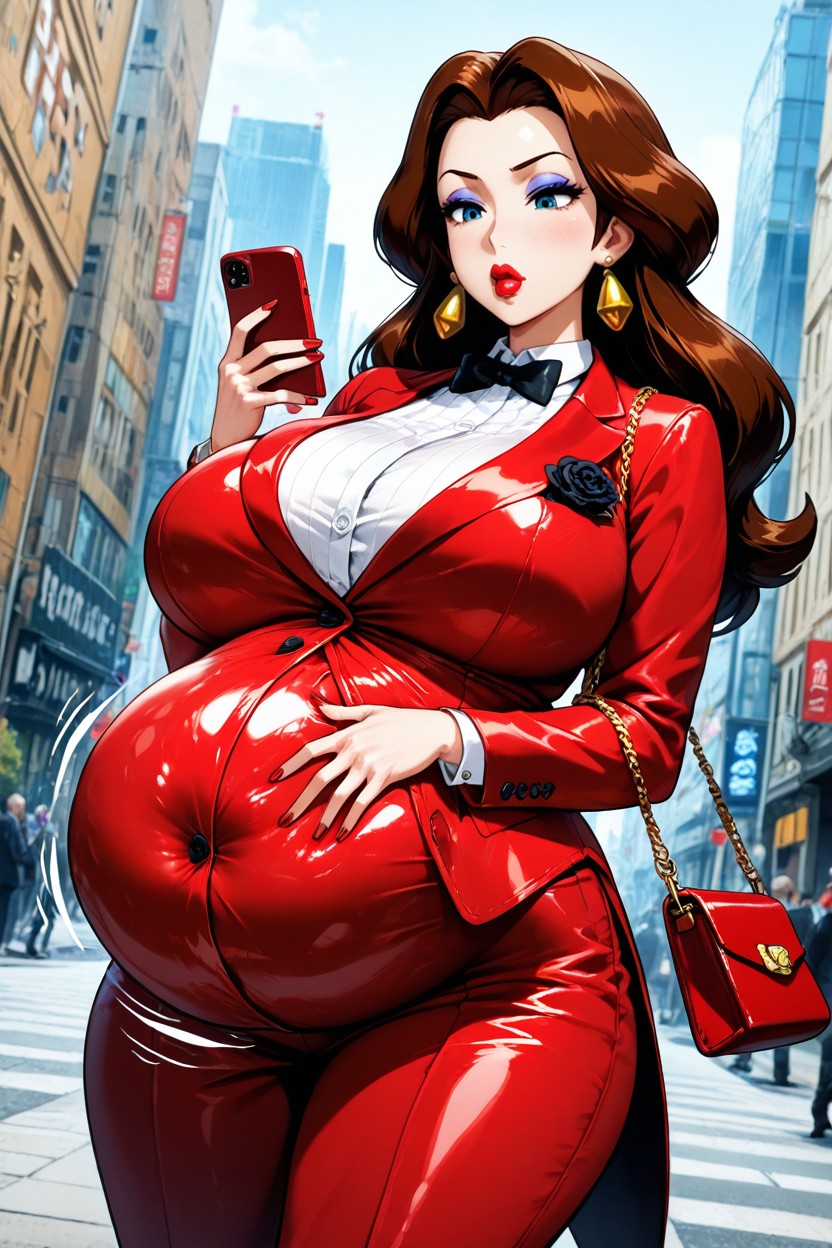 Gurgling Vore Belly, Front View, Gigantic Hyper Vore Belly AI Porn