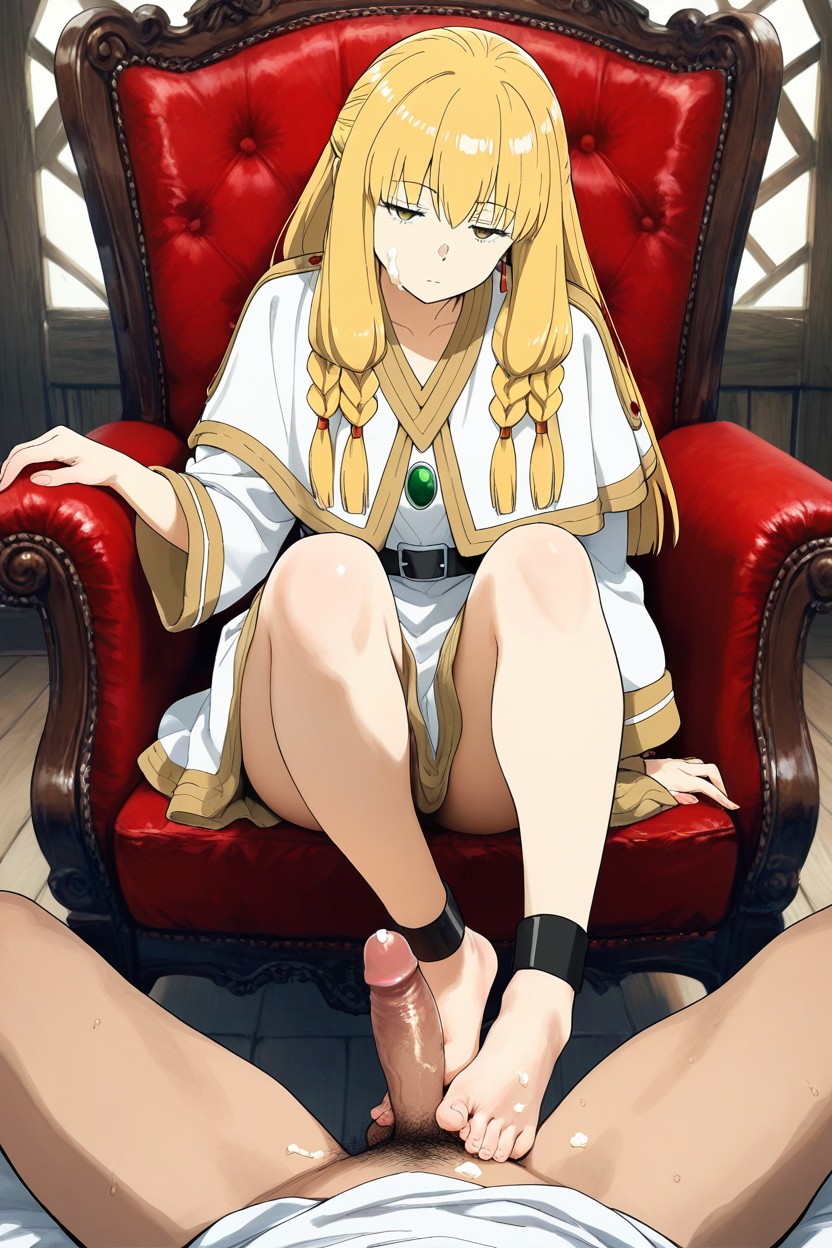 Jitome, Highres, Blonde Hair Ends Hentai AI Porn