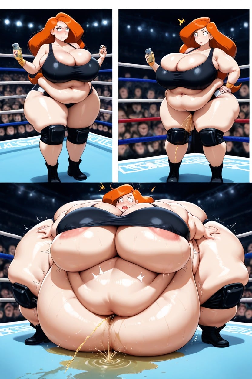 Pissing Self, Fat Neck, Full Body Hentai AI Porn