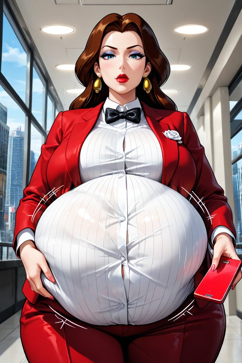 Fancy Pauline, Belly Bulges, Large Eyes AI Porn