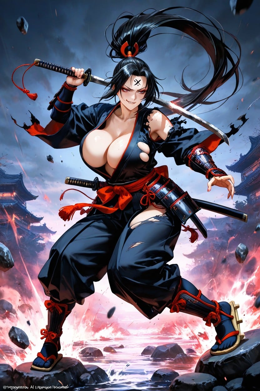 Stunning Model, +, Black Hair Hentai AI Porn