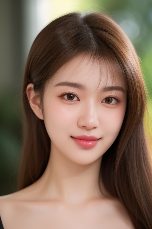 Real Skin, Slight Blush, Natural Makeup Asian AI Porn