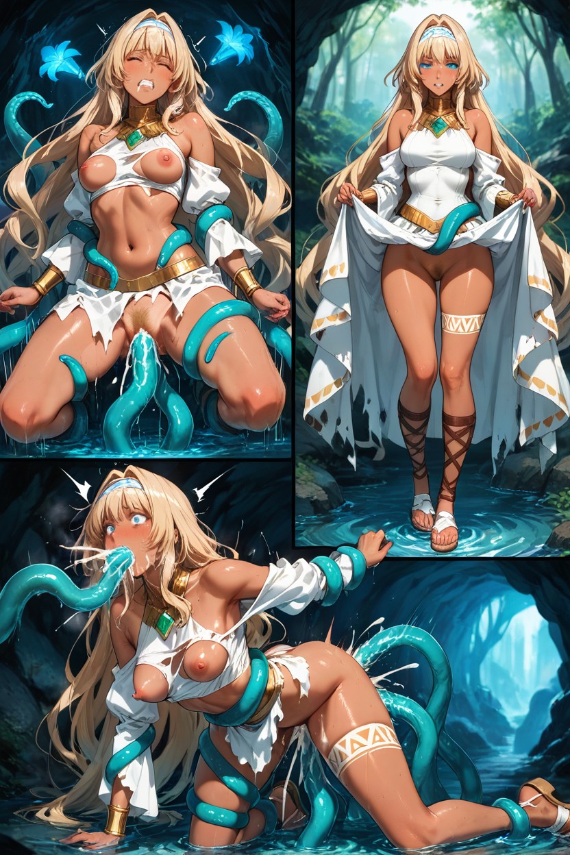 Small Breasts, Sandals, Character Overlapping Across Views Hentai AI Porn