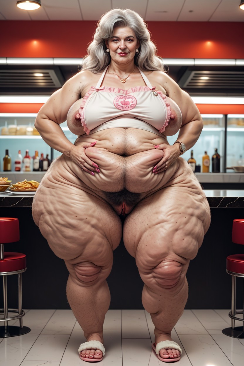 Soft Pudgy Pretty Fat Belly, Cellulite Belly, Hyper Ass Furry AI Porn