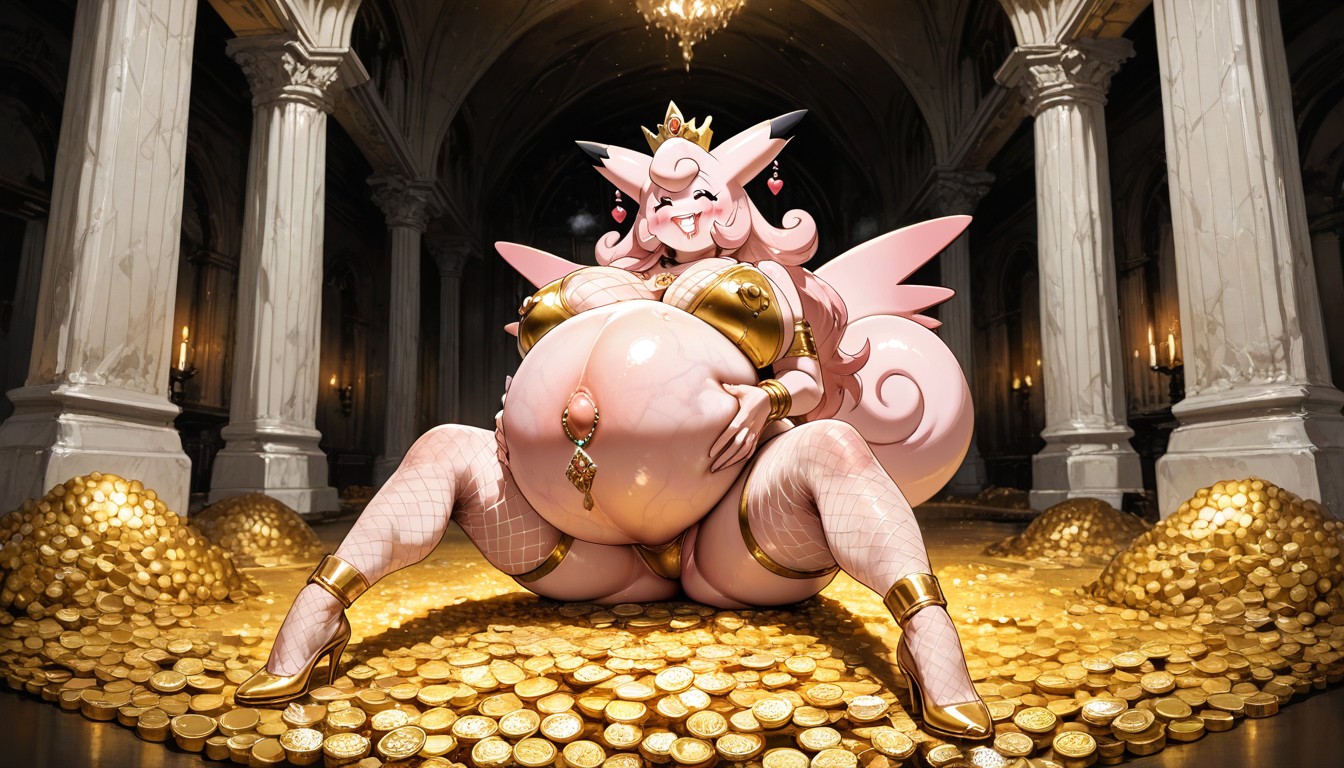 Hands On Belly, Leg Rings, Long Eyelashes Porno IA Hentai