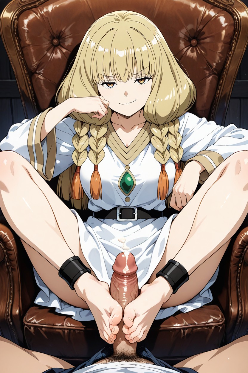 Footjob, Smug, Half Size Height Hentai AI Porn