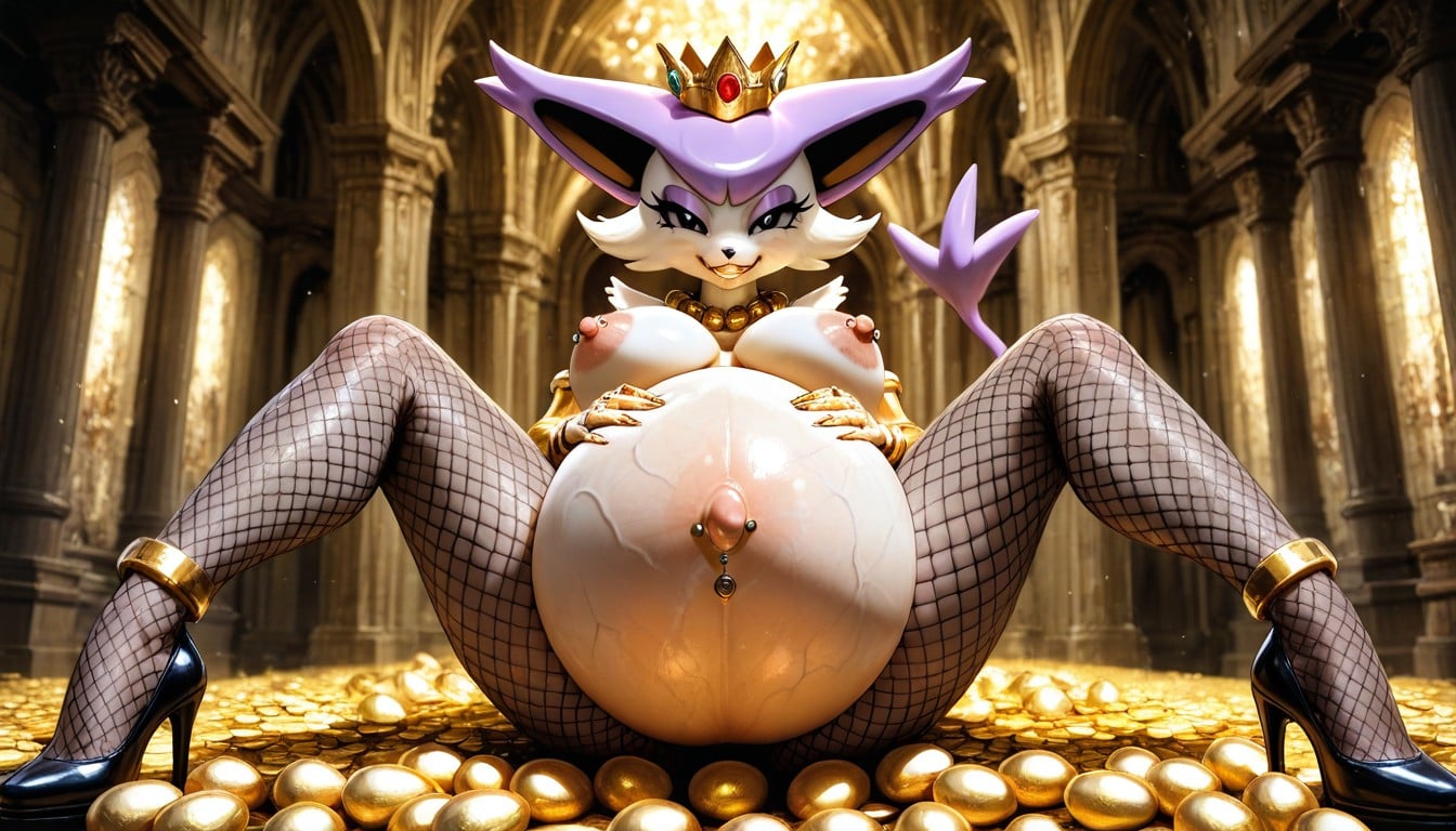 Navel Piercing, Puffed Cheeks, Hdr Hentai AI Porn
