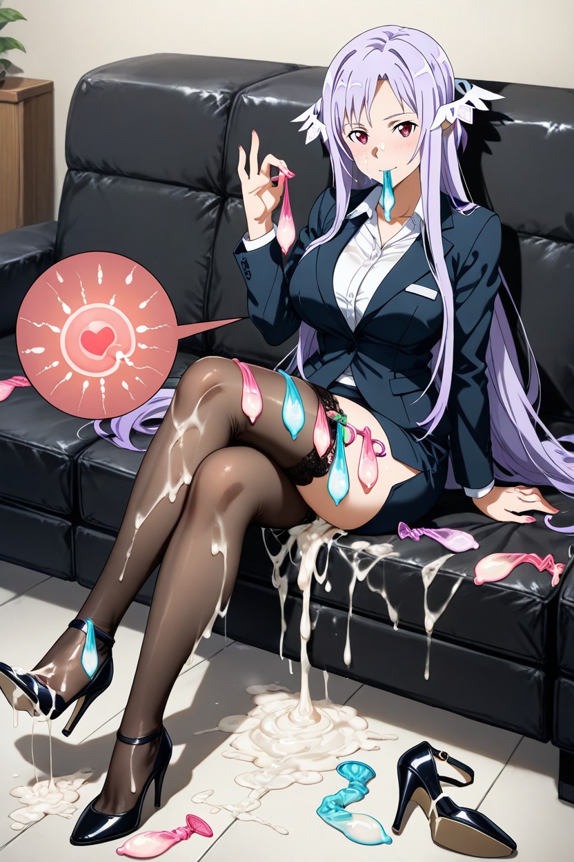 Cum On Legs, Cum In Mouth, Semen On High Heels Hentai AI Porn