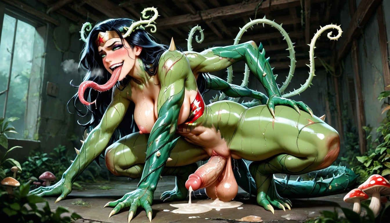 Drooling, Plant Horns, Indoors Hentai AI Porn