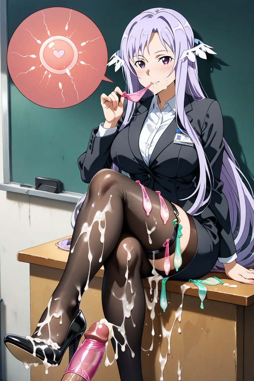 Cum On Shoes, Cum On Body, Quinella From Sword Art Online Hentai AI Porn