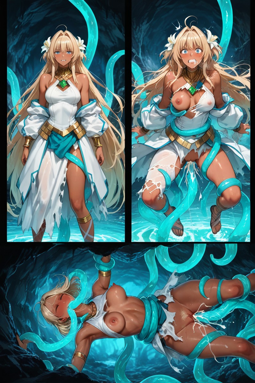 Hyper Dynamic Positions, Faithful White Tribal Outfit, All Faces Are Masterfully Smooth And Refine Hentai AI Porn