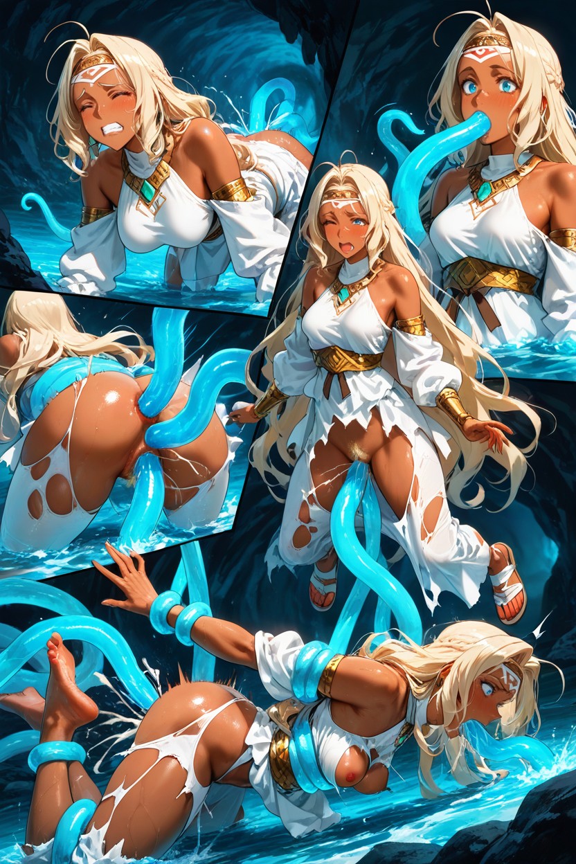 Clenched Teeth, Insanely Long Legs, Insanely Long Hair Hentai AI Porn