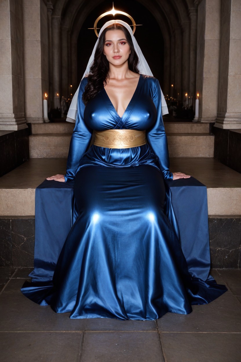 Massive Breast, Bare Boot, In A Beautiful Church AI Porn