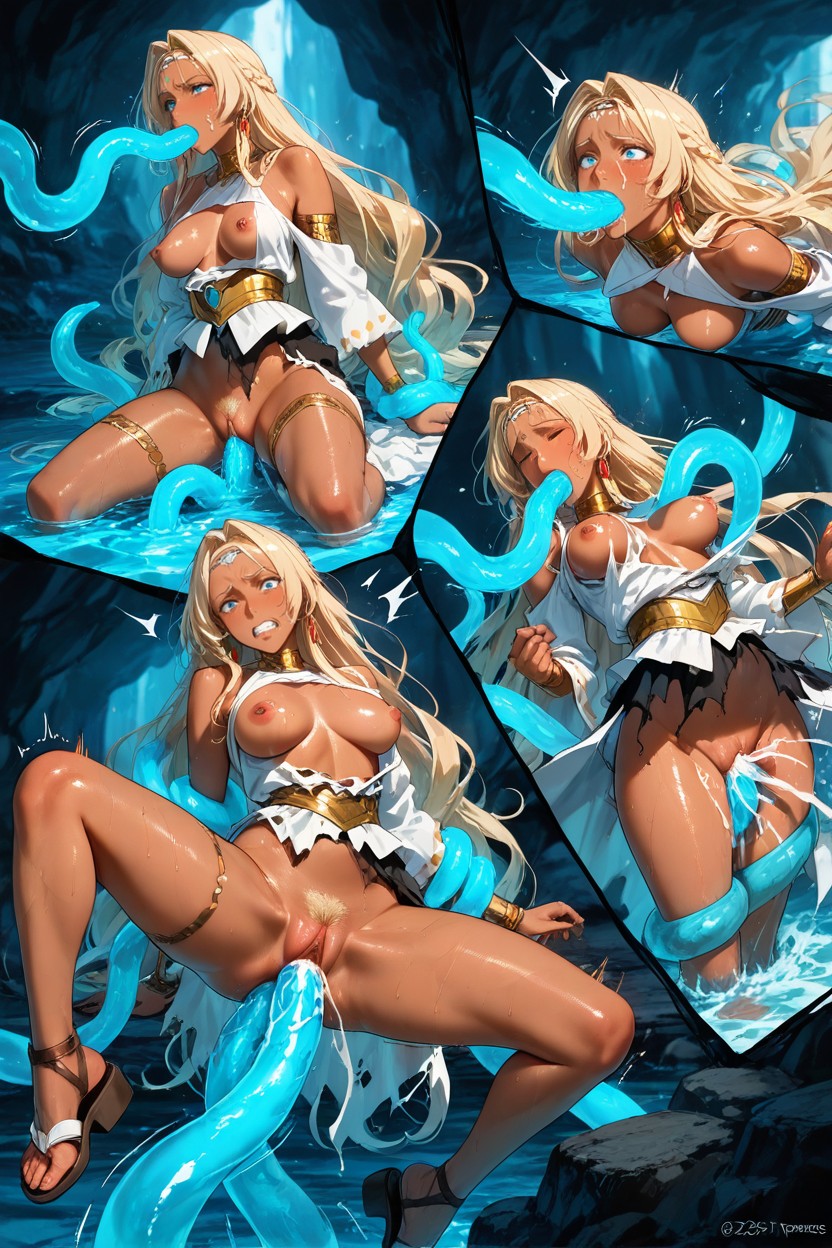Blue Eyes, Masterfully Refined Phalanx And Pussy, Wrapped Around Hentai AI Porn