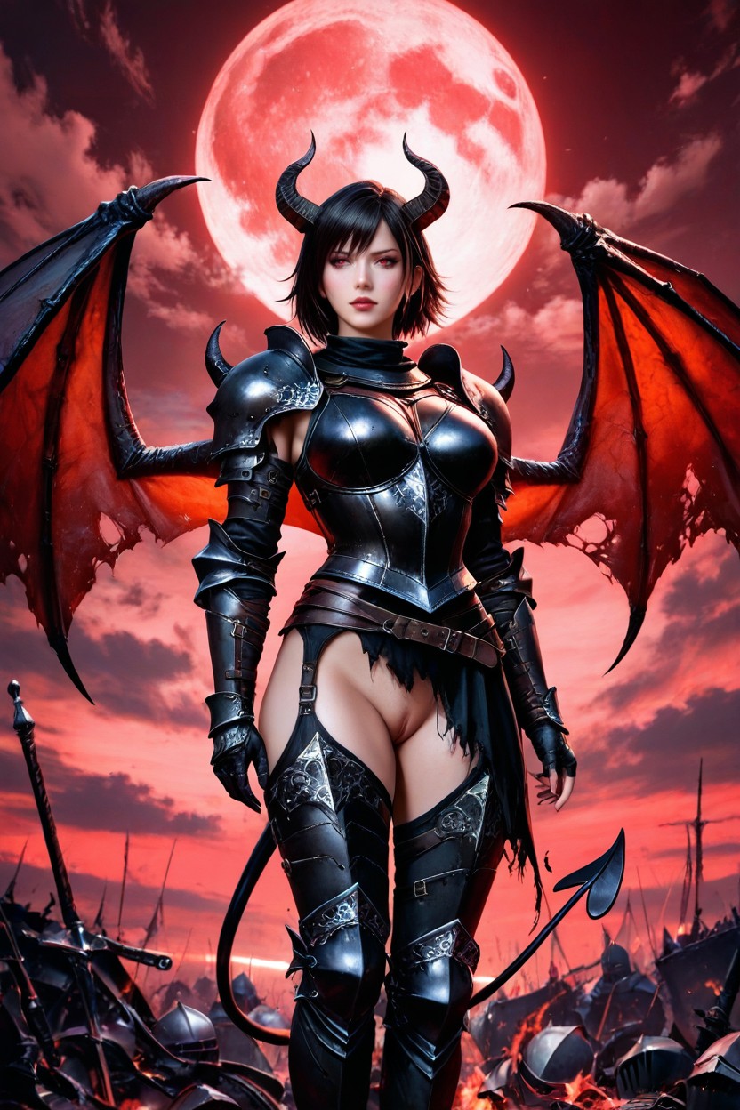 Night, Red Sky, Body AI Porn
