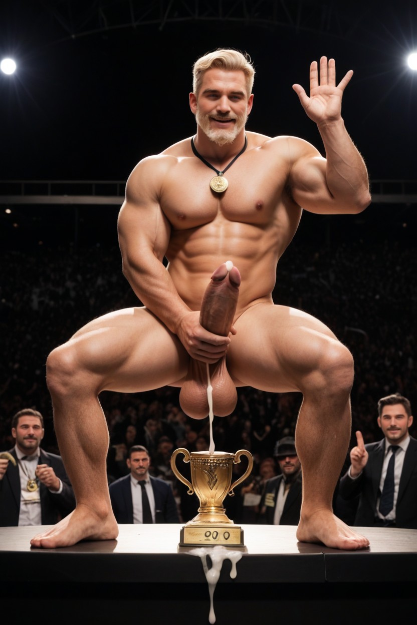 Orgasm Face, Oversized Ass, Public AI Gay Porn