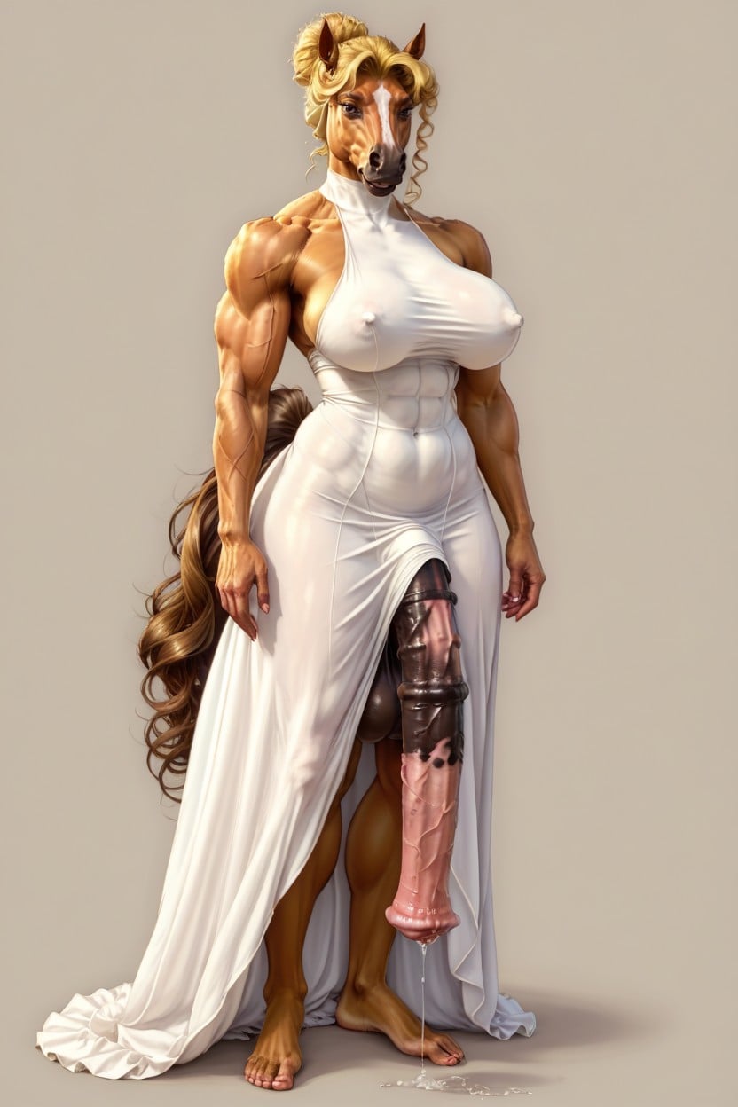 Modeling, Hard Nipples, Muscular Hips Furry AI Porn