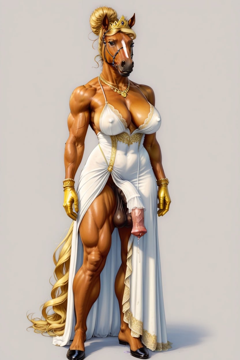 Gold Necklace, Anthro, Photorealistic Furry AI Porn