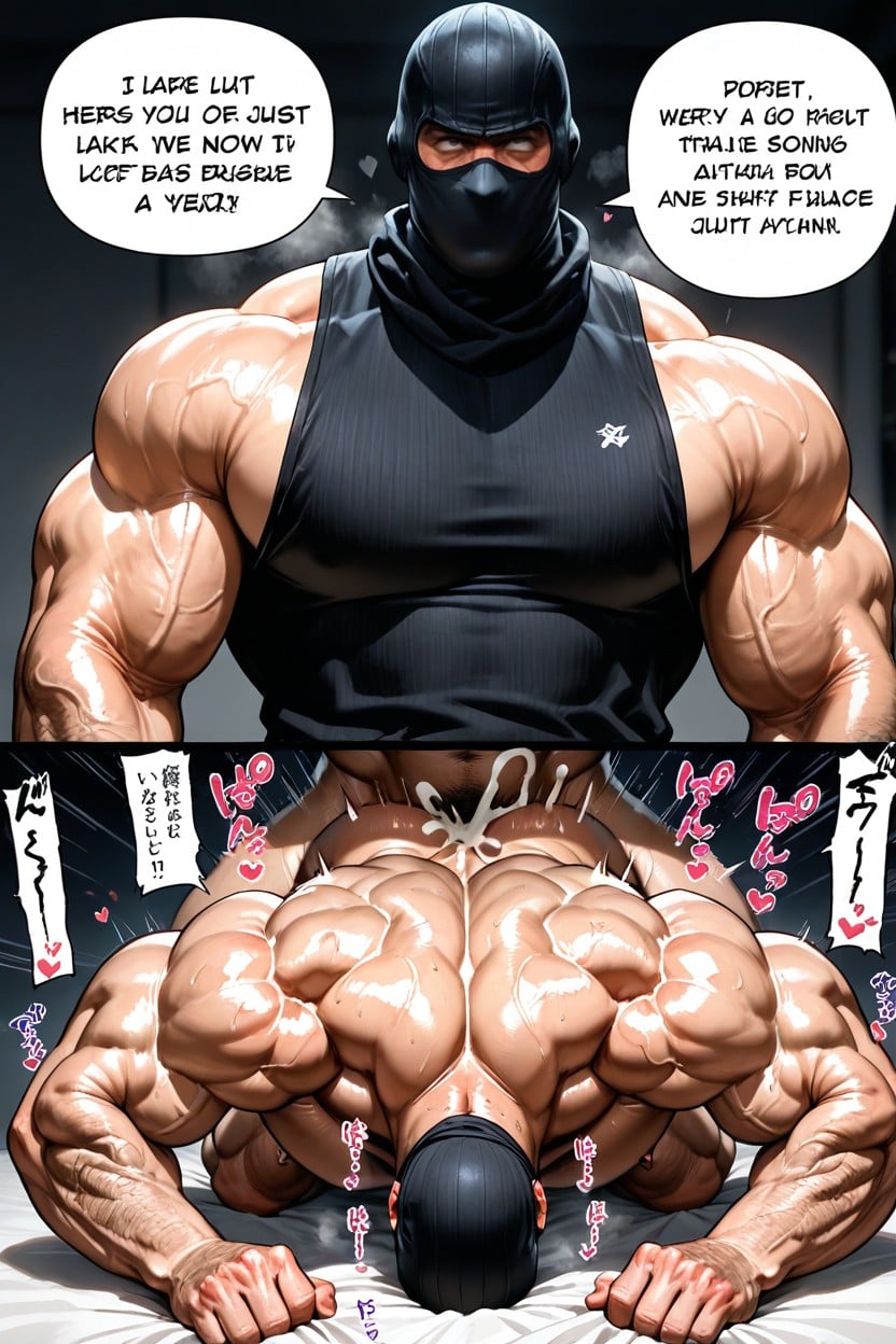 T-shirt Sans Manches, Muscular, Anal Sex Porno IA Gay