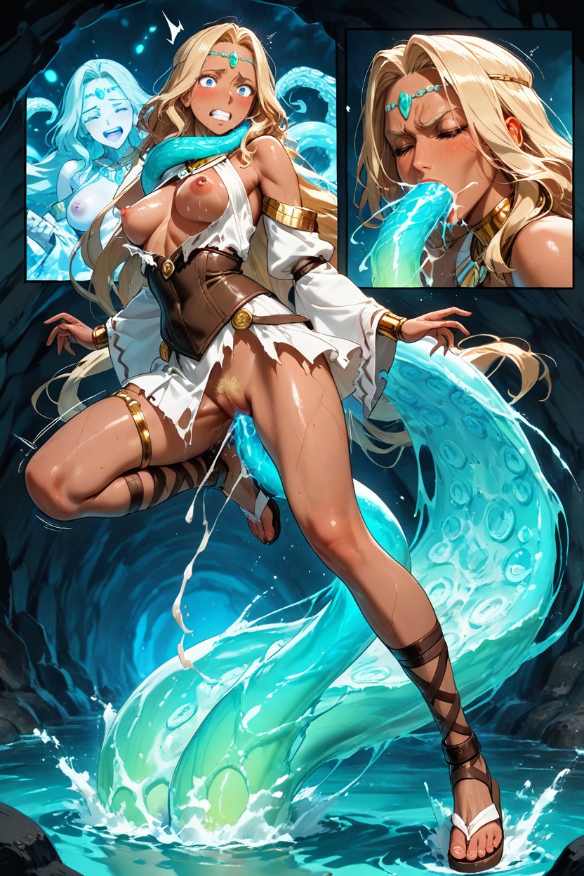 Wrapped Around, Flying, Masterful Dynamic Linework Hentai AI Porn