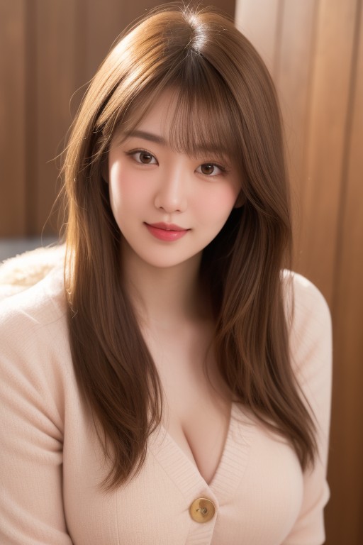 Gentle Eyes, Straight Hair, Top Down Asian AI Porn