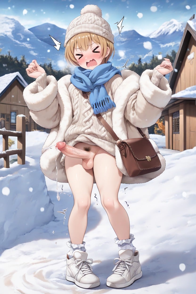 Womanly, Blushing, Full Erection Hentai AI Porn