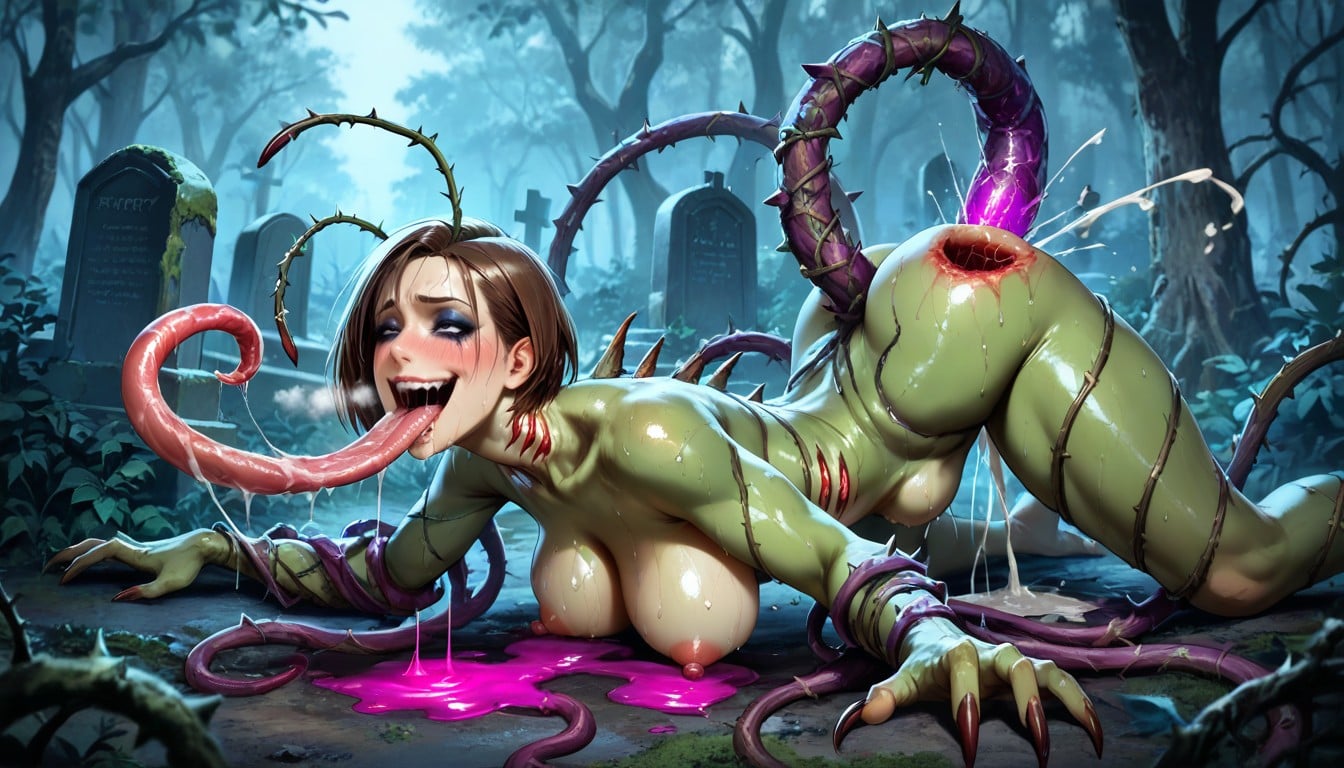 Vaginal Thorns, Moss, Totally Naked Hentai AI Porn