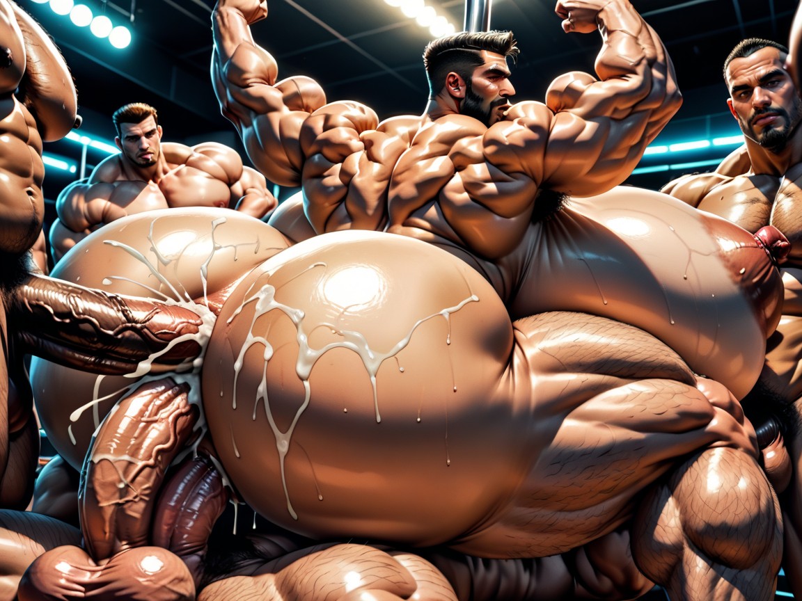 Hyper Breasts, Sucking Each Other's Boobs And Eating Each Other's Ass And Pussy, Massive Gangbang AI Porn