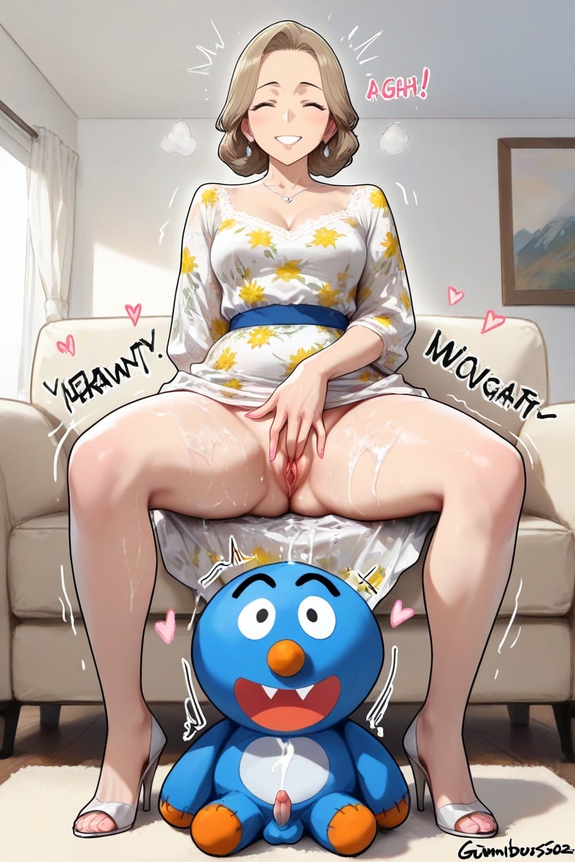 English Sound Effects, Female Much Taller Than Male, Wearing A Floral Dress Hentai AI Porn
