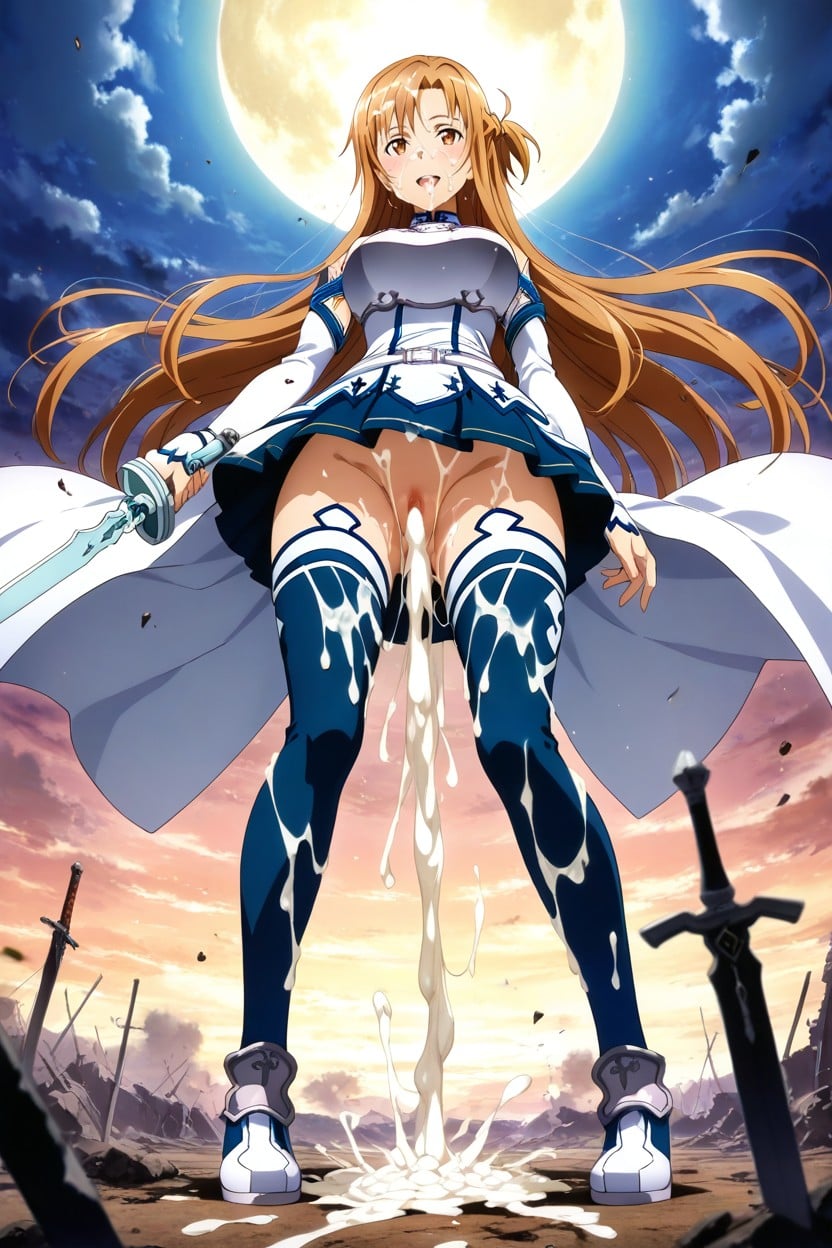 Du Bas Vers Le Haut, Maximum Cum, Photos Sous La Jupe Porno IA Hentai