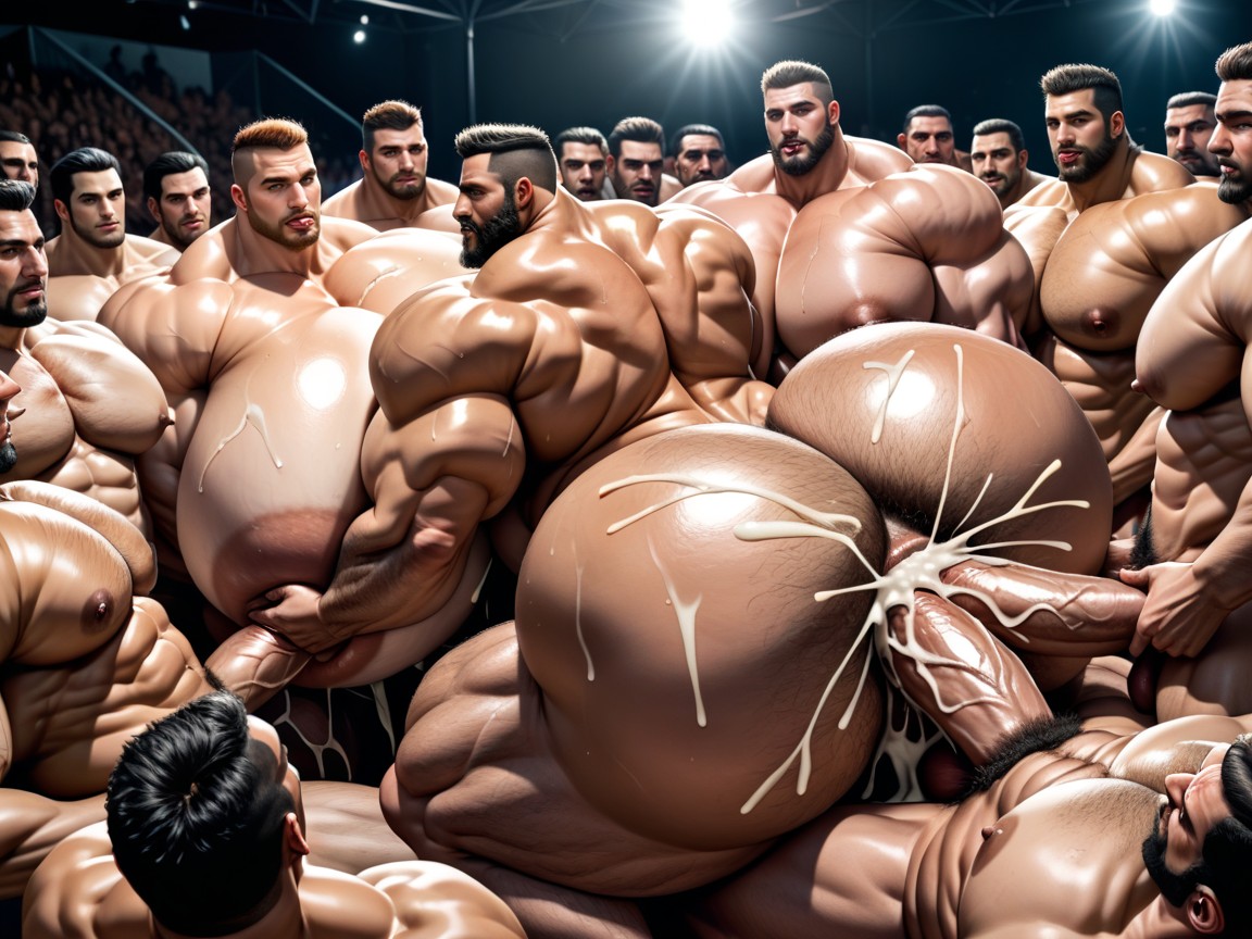 Huge Hyper Asses, Wide Angle, Sideburns AI Porn