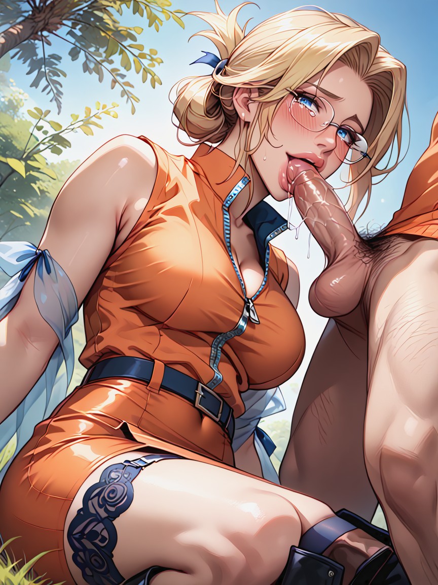 Happy Crying, Medium Ass, Cleavage Hentai AI Porn
