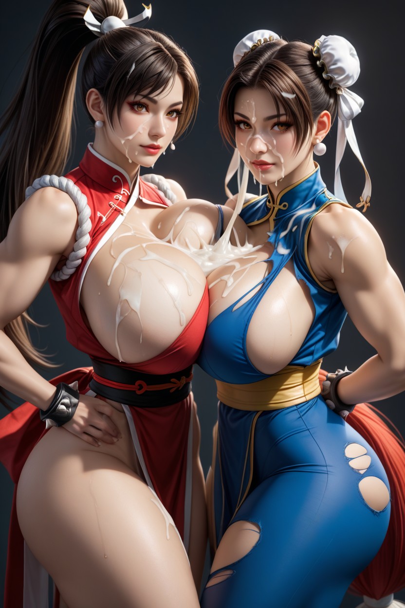 Cum On Hair, 2 Personas, Excessive Cum Hentai IA