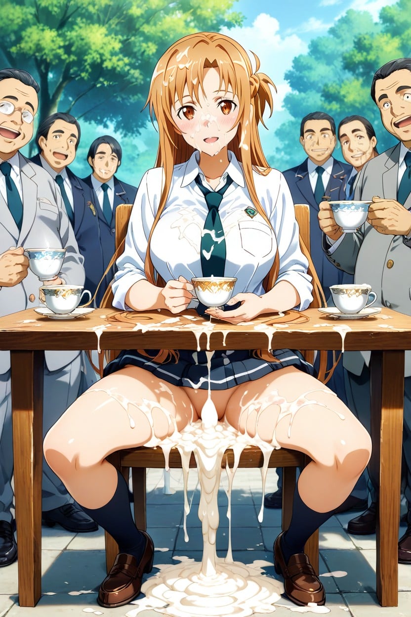 Plants, Excessive Cum On Table, Excessive Cum On Garden Hentai AI Porn