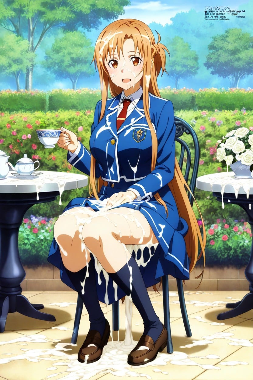 Beautiful, Mouth Cum Drip, Flowers Hentai AI Porn