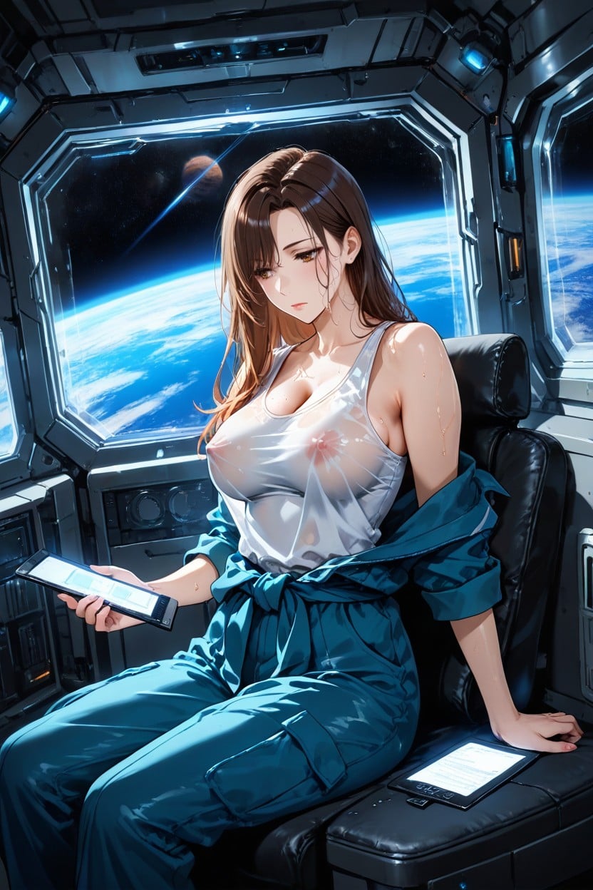 Detailed, Half Wispy Bangs, Waist Shot Hentai AI Porn