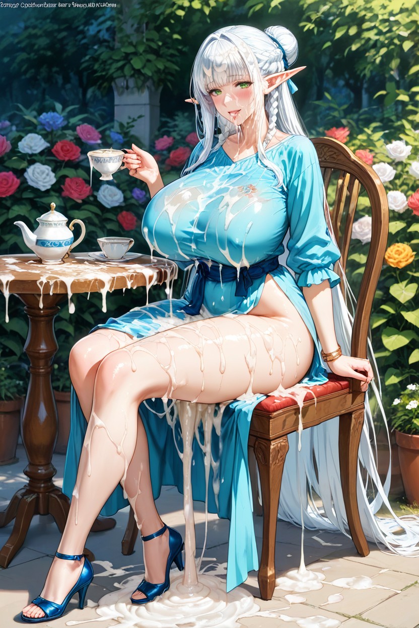 Maximum Amount Of Cum, Cum Covered Hair, Chair Hentai AI Porn