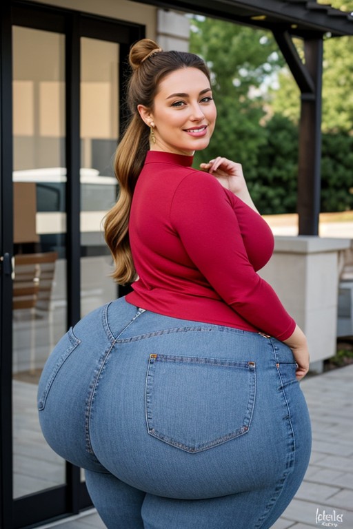 Hyper Bottom Heavy, Hyper Big Ass, Extremely Large Ass AI Porn