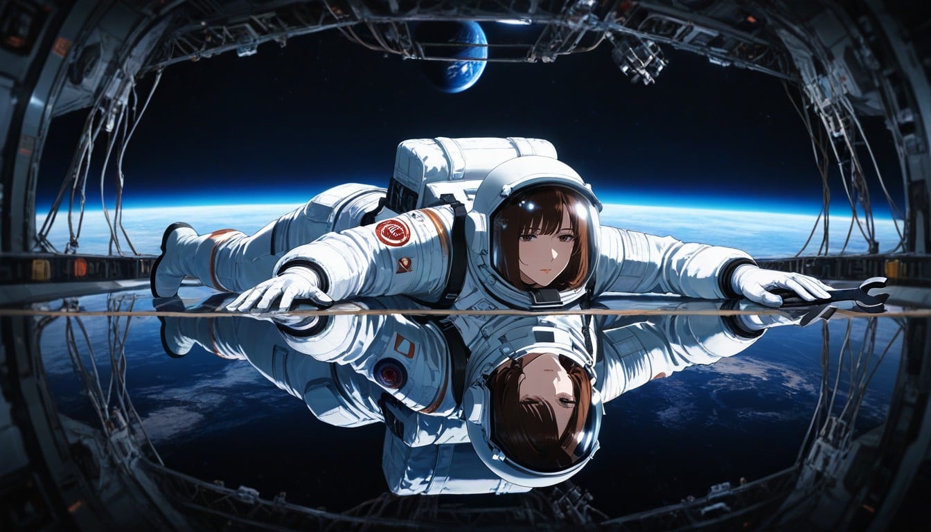 Planet Earth In Background, Medium Breast, Cinematic Hentai AI Porn