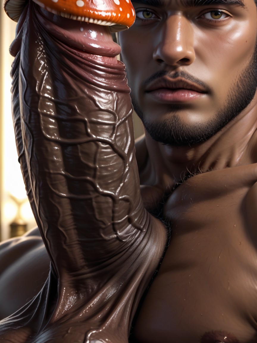 Crotch Level, Cock Focus, Gigantic Glans AI Gay Porn