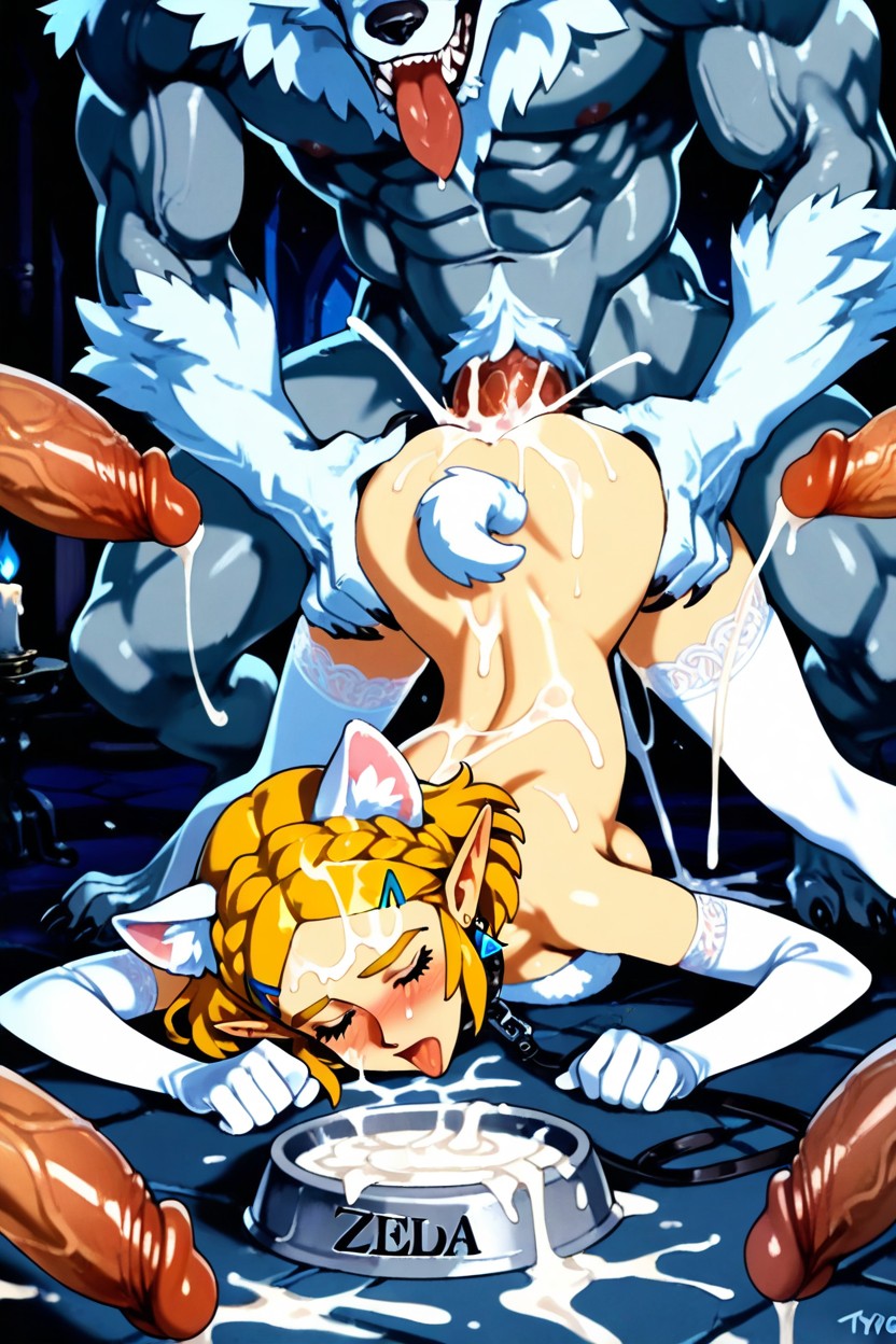 Eyes Half Open, Groping, Princess Zelda Hentai AI Porn
