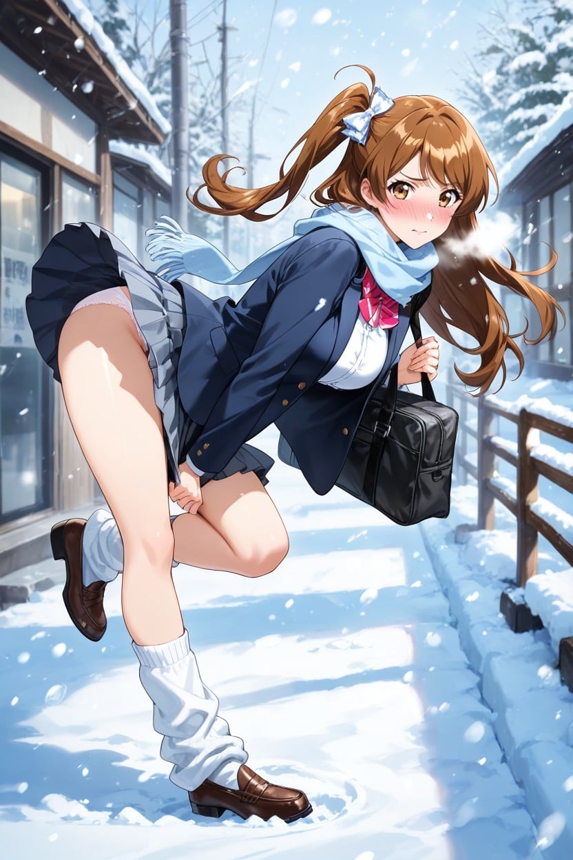 Frilly Ribbon, K, Snowing Hentai AI Porn