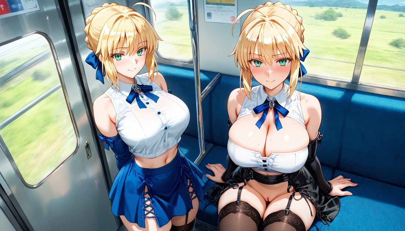 Lace-up Skirt, Anime Style, Detailed Pussy Hentai AI Porn