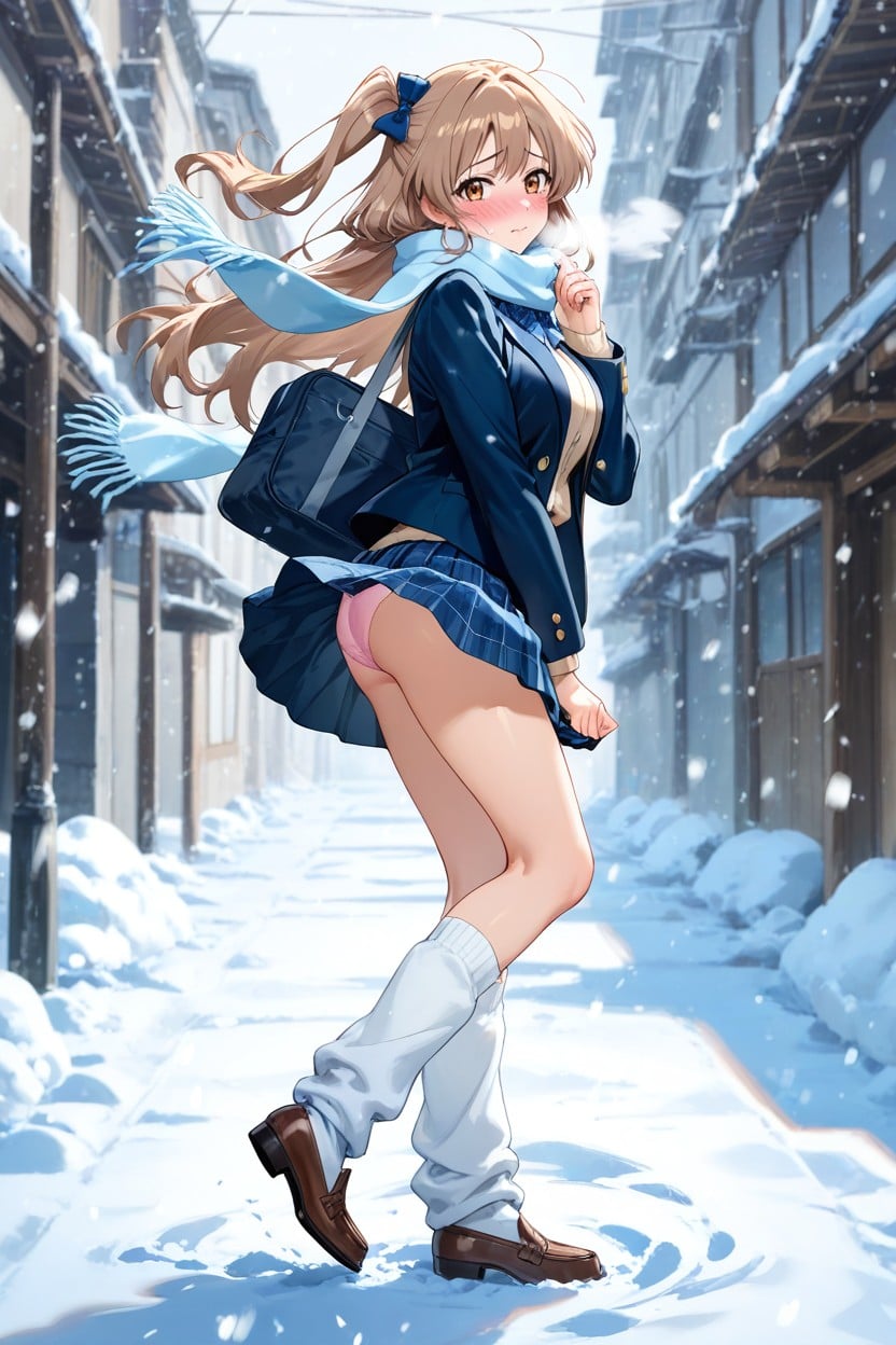 Medium Breast, Snowing, High Resolution Hentai AI Porn
