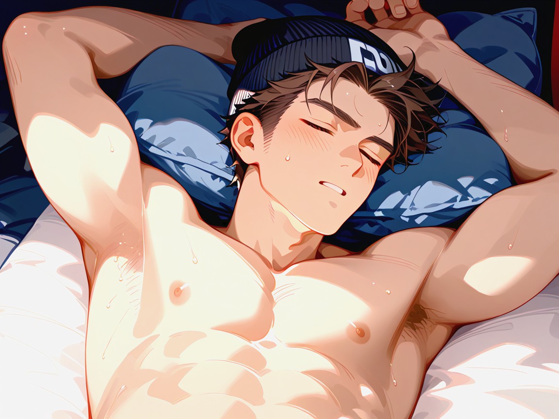 18+, Very Soft Anime Style, Defined Muscular Ass AI Gay Porn