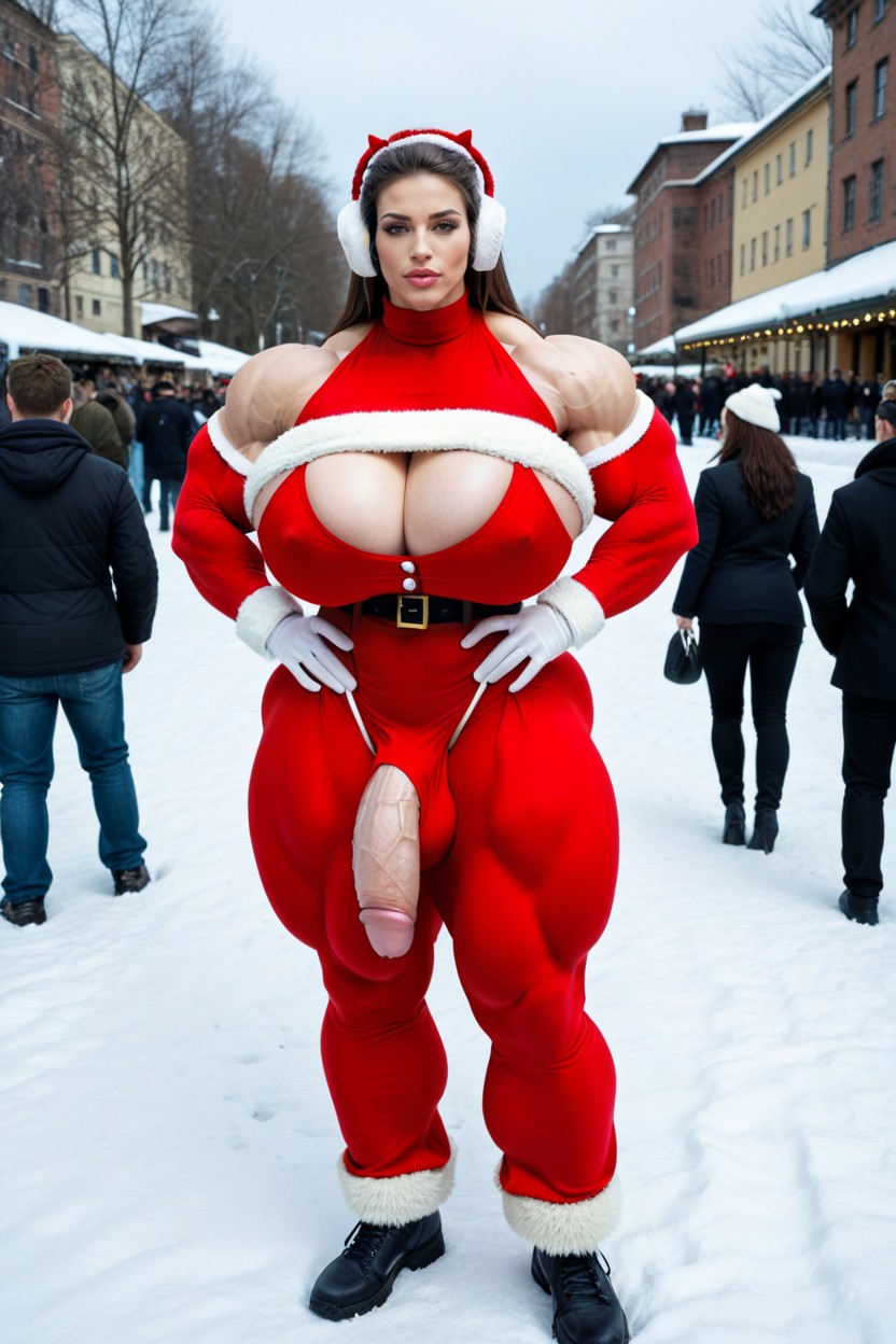 Tall, Horny, Fully Covered By Clothes Shemale AI Porn
