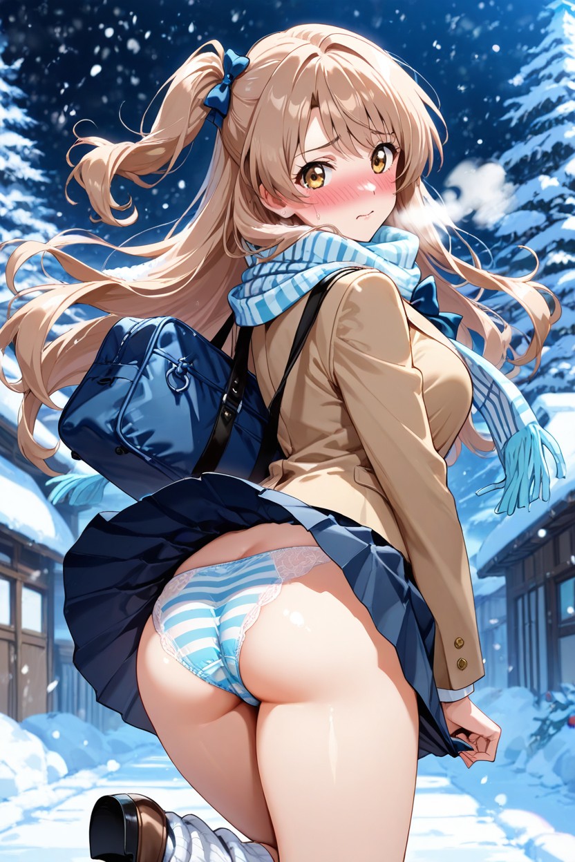 Looking At Viewer, Loose Socks, Anime Style Hentai AI Porn