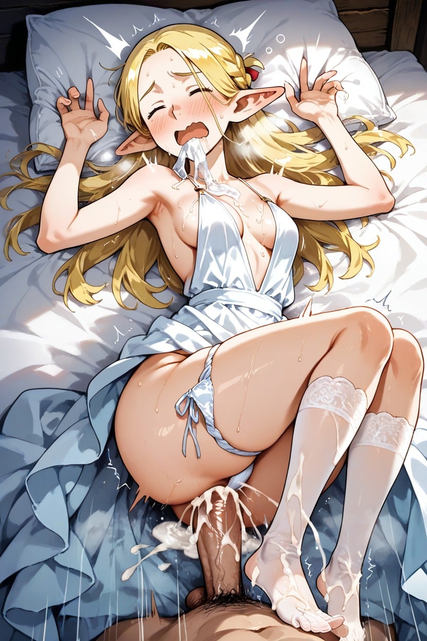 Orgasm, Marcille From Delicious In Dungeon, Sweaty Hentai IA