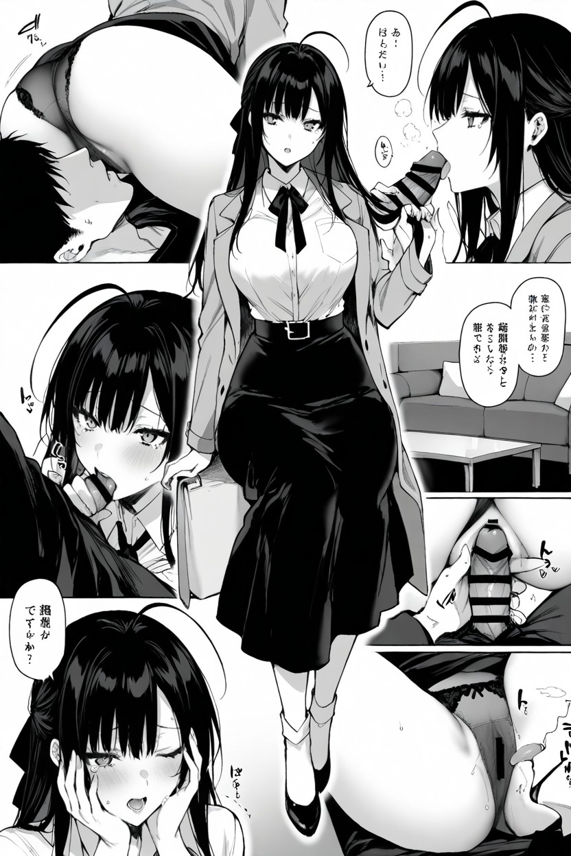 Speech Bubbles, Half Up Hair, Accurate Subtitles Hentai IA